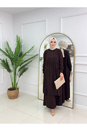 Kadın Tesettür Medine İpeği 2'Li Takım Tunik & Pantolon