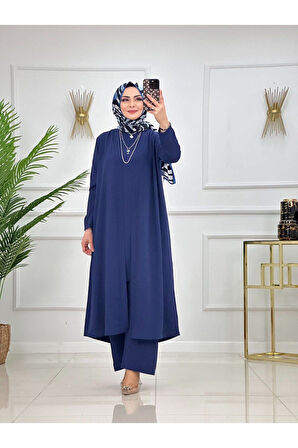 Kadın Tesettür 3'Lü Takım, İçlik Tunik & Pantolon & Abaya