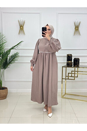 Kadın Tesettür Elbise Müslin Kumaş