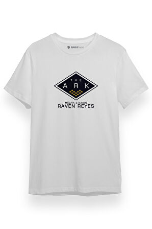 The 100 Raven Reyes Beyaz Kısa kol Erkek Tshirt