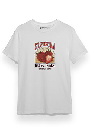 The Last Of Us Bill And Frank Strawberry Jam Beyaz Kısa kol Erkek Tshirt