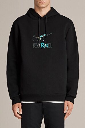 Just Rick it Kapşonlu Sweatshirt Hoodie