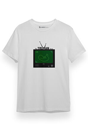 The Truman Show Live Beyaz Kısa kol Erkek Tshirt