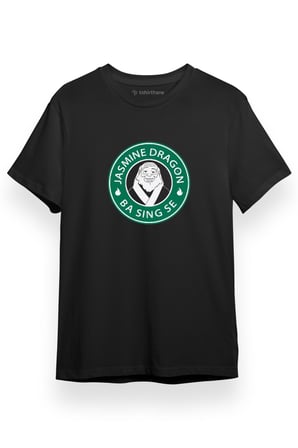 Avatar The Last Airbender The Jasmine Dragon Uncle Iroh Siyah Kısa kol Erkek Tshirt