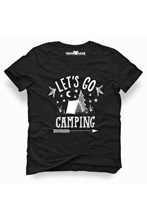 Tshirthane Lets go camping çadir Tişört Erkek Tshirt