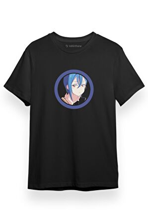 Love Live Anime Superstar Circle Blue Siyah Kısa kol Erkek Tshirt