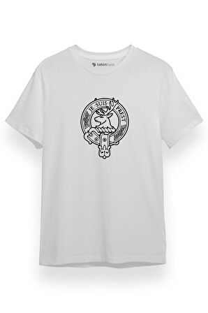 Outlander Je Suis Prest Beyaz Kısa kol Erkek Tshirt