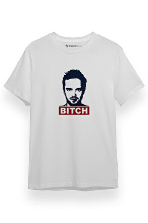 Breaking Bad Jesse Pinkman Bitch Beyaz Kısa kol Erkek Tshirt