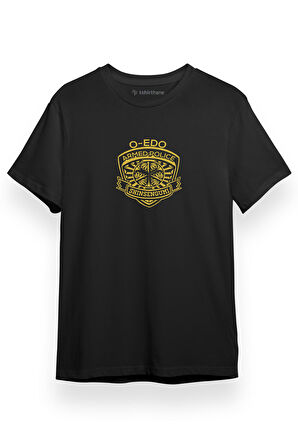 Gintama Anime Shinsengumi Armed Police Siyah Kısa kol Erkek Tshirt