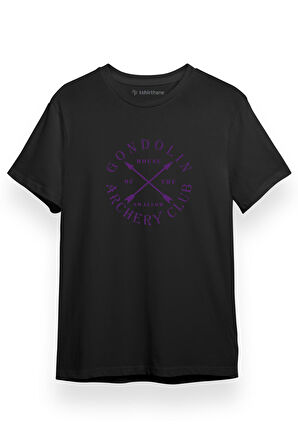 House Of The Dragon Gondolin Archery Club Siyah Kısa kol Erkek Tshirt