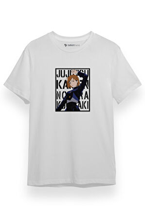 Jujutsu Kaisen Anime Nobara Kugisaki Poster Beyaz Kısa kol Erkek Tshirt