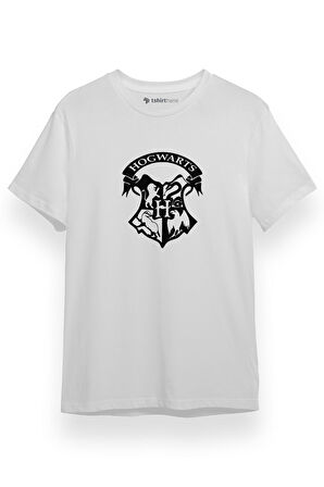 HP Hogwarts Beyaz Kısa kol Erkek Tshirt