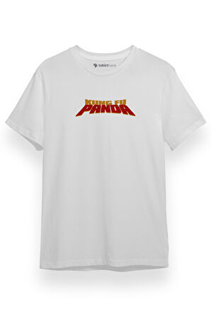 Kung Fu Panda Logo Beyaz Kısa kol Erkek Tshirt