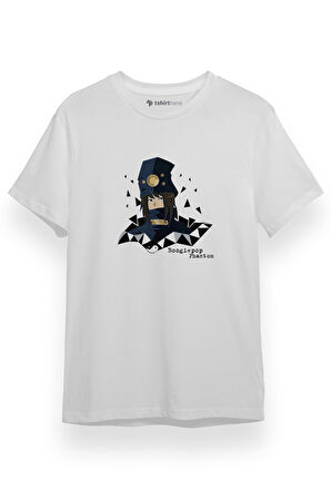 Boogiepop Phantom Yin Yang Beyaz Kısa kol Erkek Tshirt