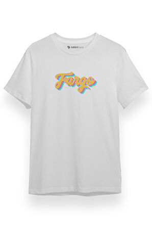 Fargo Rainbow Logo Beyaz Kısa kol Erkek Tshirt