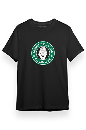 Avatar The Last Airbender The Jasmine Dragon Uncle Iroh Siyah Kısa kol Erkek Tshirt