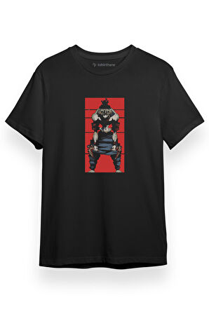 Demon Slayer Anime Gyutaro Poster Siyah Kısa kol Erkek Tshirt