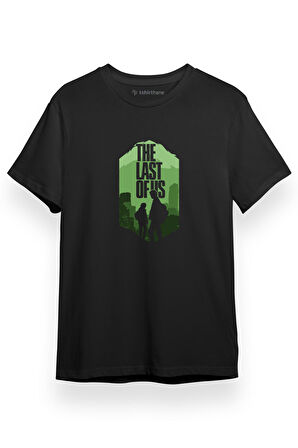 The Last Of Us Ellie Joel Green Amblem Siyah Kısa kol Erkek Tshirt