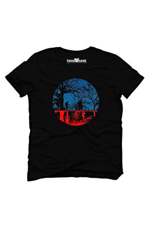 Tshirthane Stranger Things The Upside Down Biker Tişört Erkek Tsh