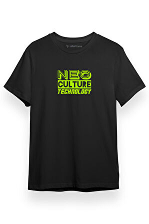 NCT Neo Culture Technology Letter Logo Siyah Kısa kol Erkek Tshirt