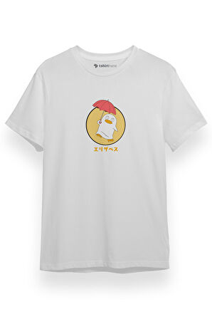 Gintama Anime Elizabeth Minimal Beyaz Kısa kol Erkek Tshirt