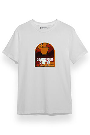 Ozark Folk Center Logo Beyaz Kısa kol Erkek Tshirt