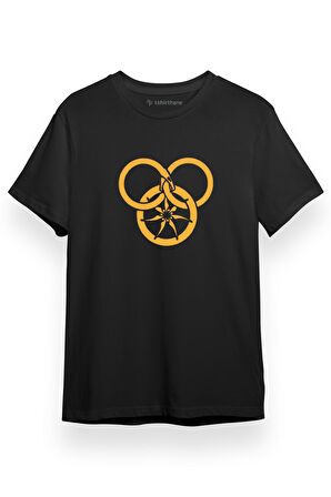 The Wheel Of Time Logo Siyah Kısa kol Erkek Tshirt