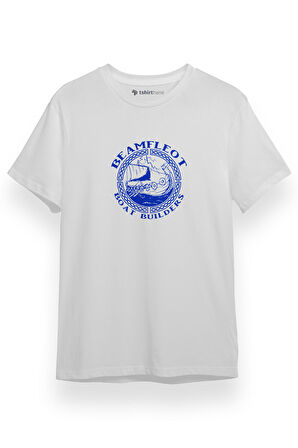 The Last Kingdom Beamfleot Boat Builders Beyaz Kısa kol Erkek Tshirt