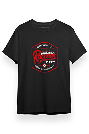 Resident Evil Welcome To Raccoon City Siyah Kısa kol Erkek Tshirt