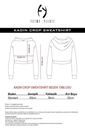 Basic Siyah Kapüşonlu Crop Sweatshirt