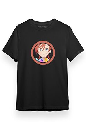 Love Live Anime Superstar Circle Orange Siyah Kısa kol Erkek Tshirt