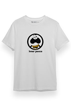 Kung Fu Panda Inner Peace Beyaz Kısa kol Erkek Tshirt