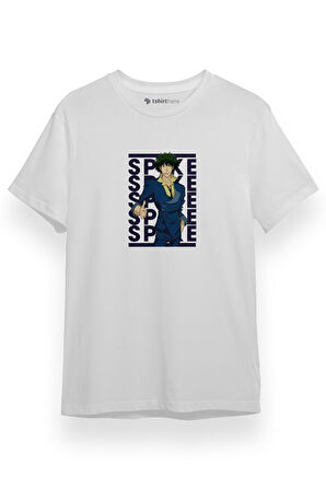 Cowboy Bebop Action Anime Character Spike Beyaz Kısa kol Erkek Tshirt