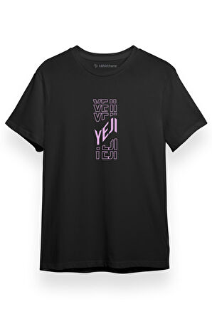 ITZY Yeji Siyah Kısa kol Erkek Tshirt