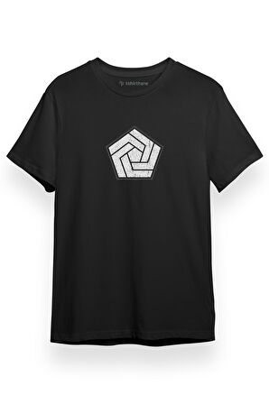 Tenet Rotas Logo Siyah Kısa kol Erkek Tshirt
