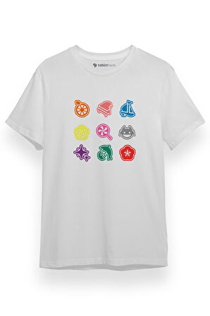 Love Live Anime Aqours Amblems Beyaz Kısa kol Erkek Tshirt