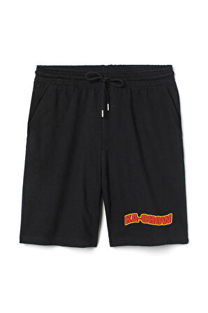 Cars Kachow Colorful Logo Erkek Siyah Şort
