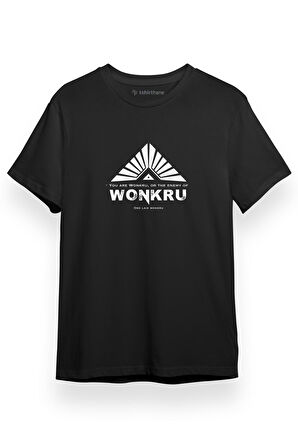 The100 Wonkru Sembol Siyah Kısa kol Erkek Tshirt