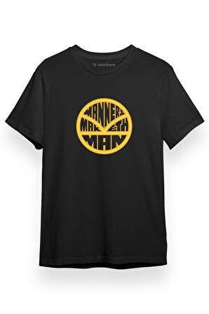 Kingsman Manners Maketh Man Circle Logo Siyah Kısa kol Erkek Tshirt