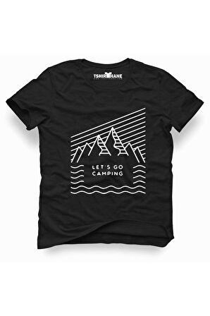 Tshirthane Lets go camping dag Tişört Erkek Tshirt