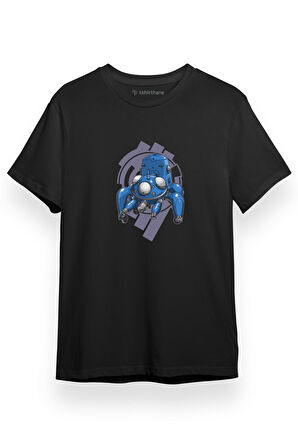 Ghost in the Shell Anime Tachicoma Siyah Kısa kol Erkek Tshirt