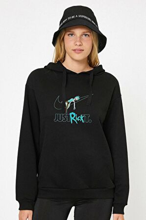 Just Rick it Kapşonlu Sweatshirt Hoodie