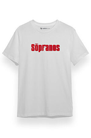 The Sopranos Pink Letter Beyaz Kısa kol Erkek Tshirt