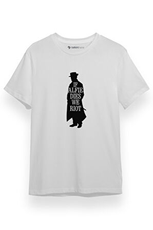 Peaky Blinders Alfie Dies Halloween Beyaz Kısa kol Erkek Tshirt