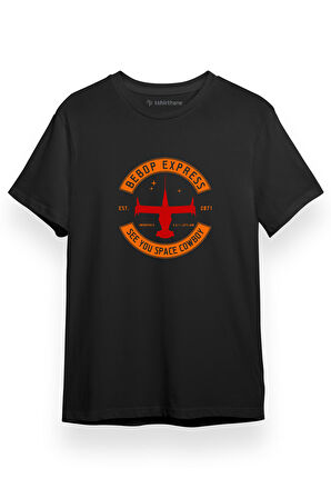 Cowboy Bebop Express Siyah Kısa kol Erkek Tshirt