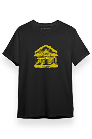 Yellowjackets Camp House Siyah Kısa kol Erkek Tshirt