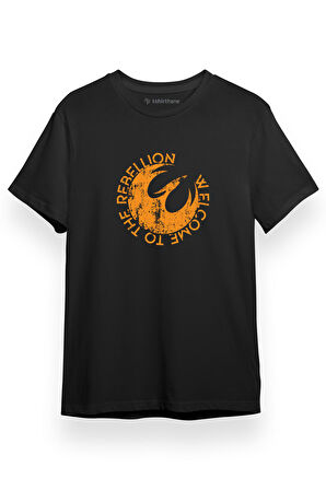 Ahsoka Welcome To The Rebellion Siyah Kısa kol Erkek Tshirt