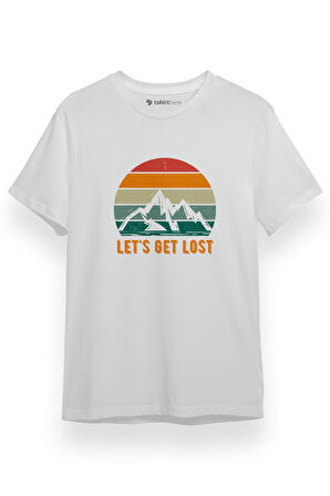 Lets Get Lost Beyaz Kısa kol Erkek Tshirt