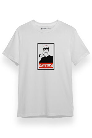 Great Teacher Anime Onizuka Poster Beyaz Kısa kol Erkek Tshirt