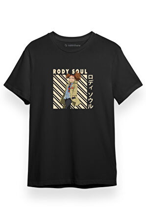 My Hero Academia Rody Soul Poster Siyah Kısa kol Erkek Tshirt